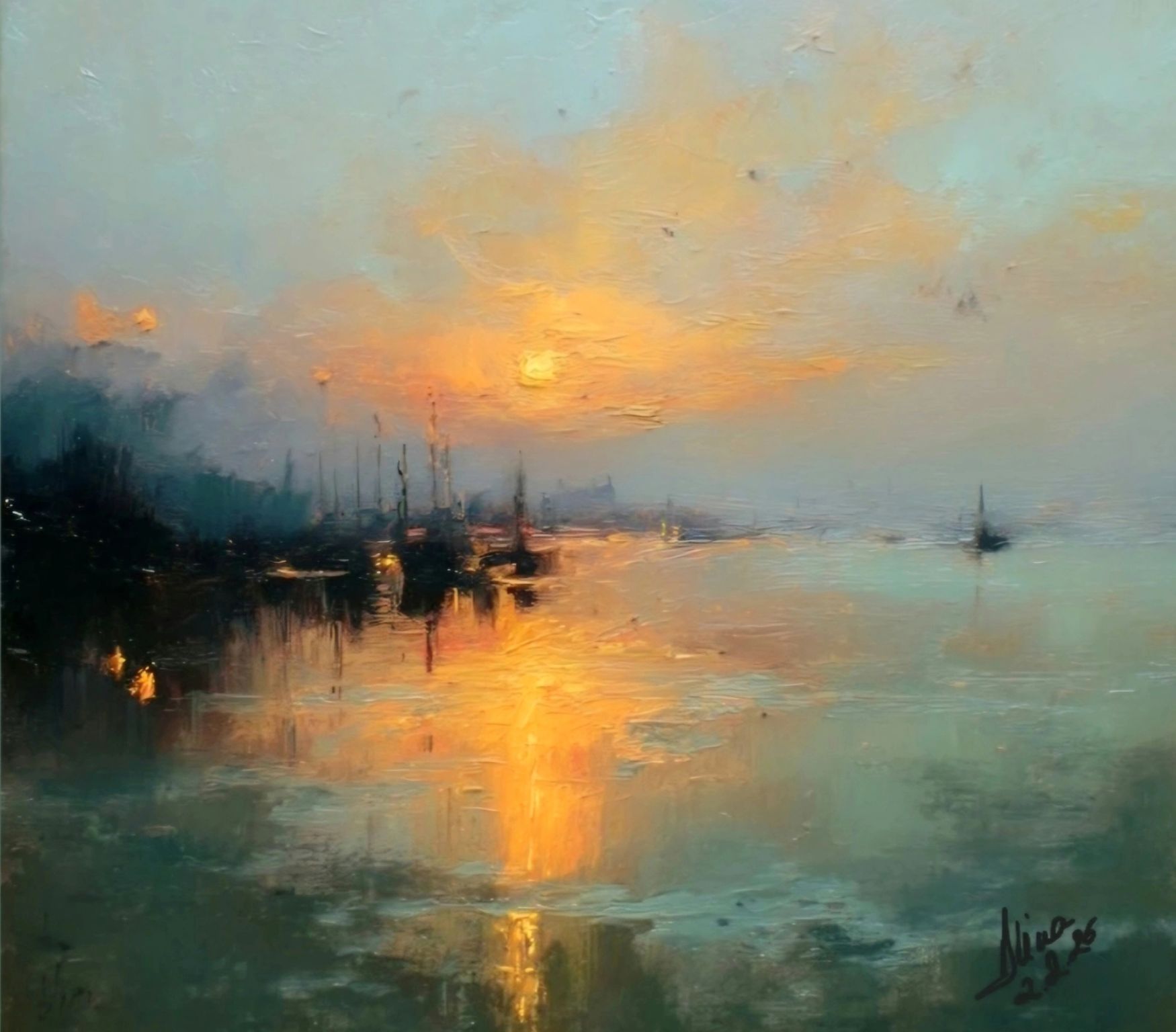 ArteDiAlina.com painting: Winter Sun